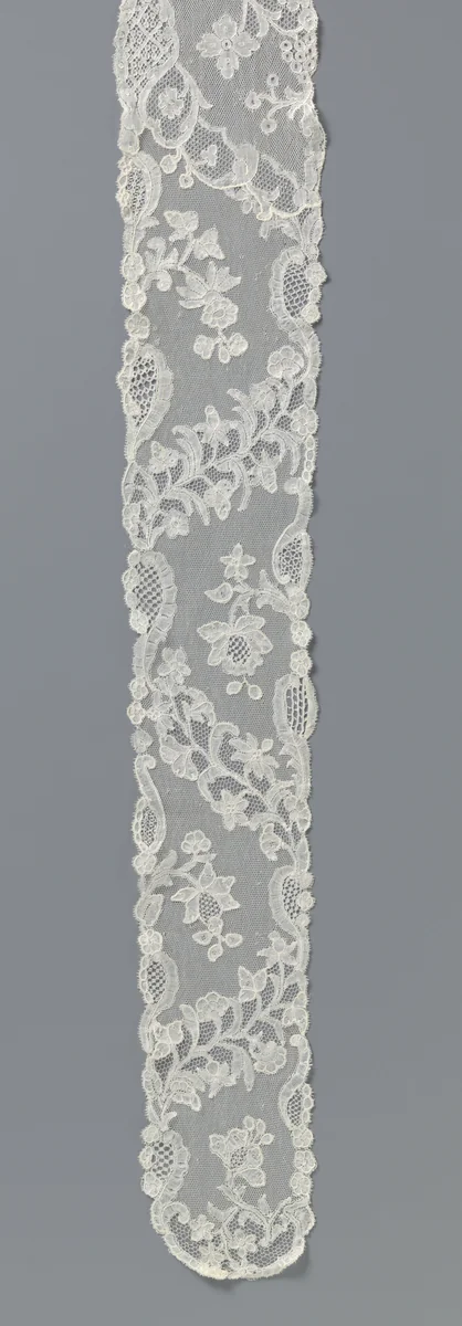 Mutsenslip van kloskant met rivières by anonymous, other, 1750-1760