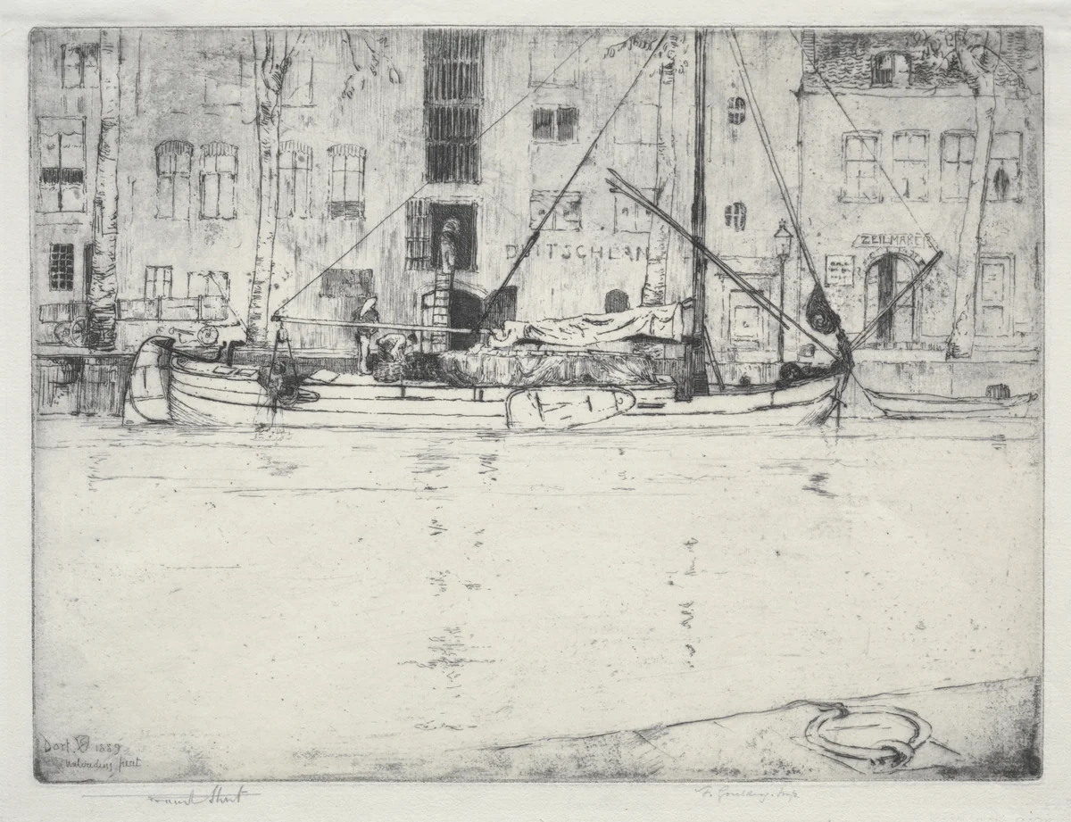 Unloading Peat by Frank Short, print, 1889