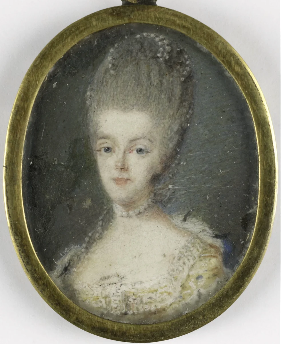 Frederika Sophia Wilhelmina (Wilhelmina; 1751-1820), prinses van Pruisen. Echtgenote van Willem V by Robert Mussard, painting, 1768