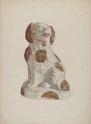 Chalkware Dog by Sadie Berman, index of american design, 1941