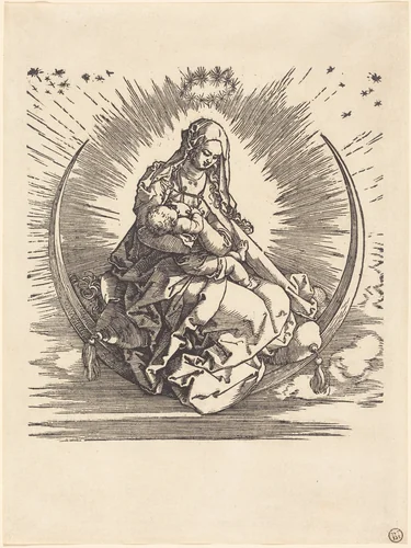 The Madonna on the Crescent by Albrecht Dürer, print, 1510-1511