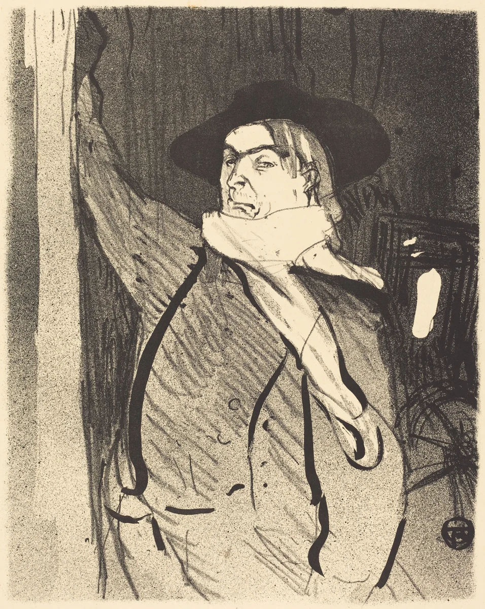 Aristide Bruant by Henri de Toulouse-Lautrec, print, 1893