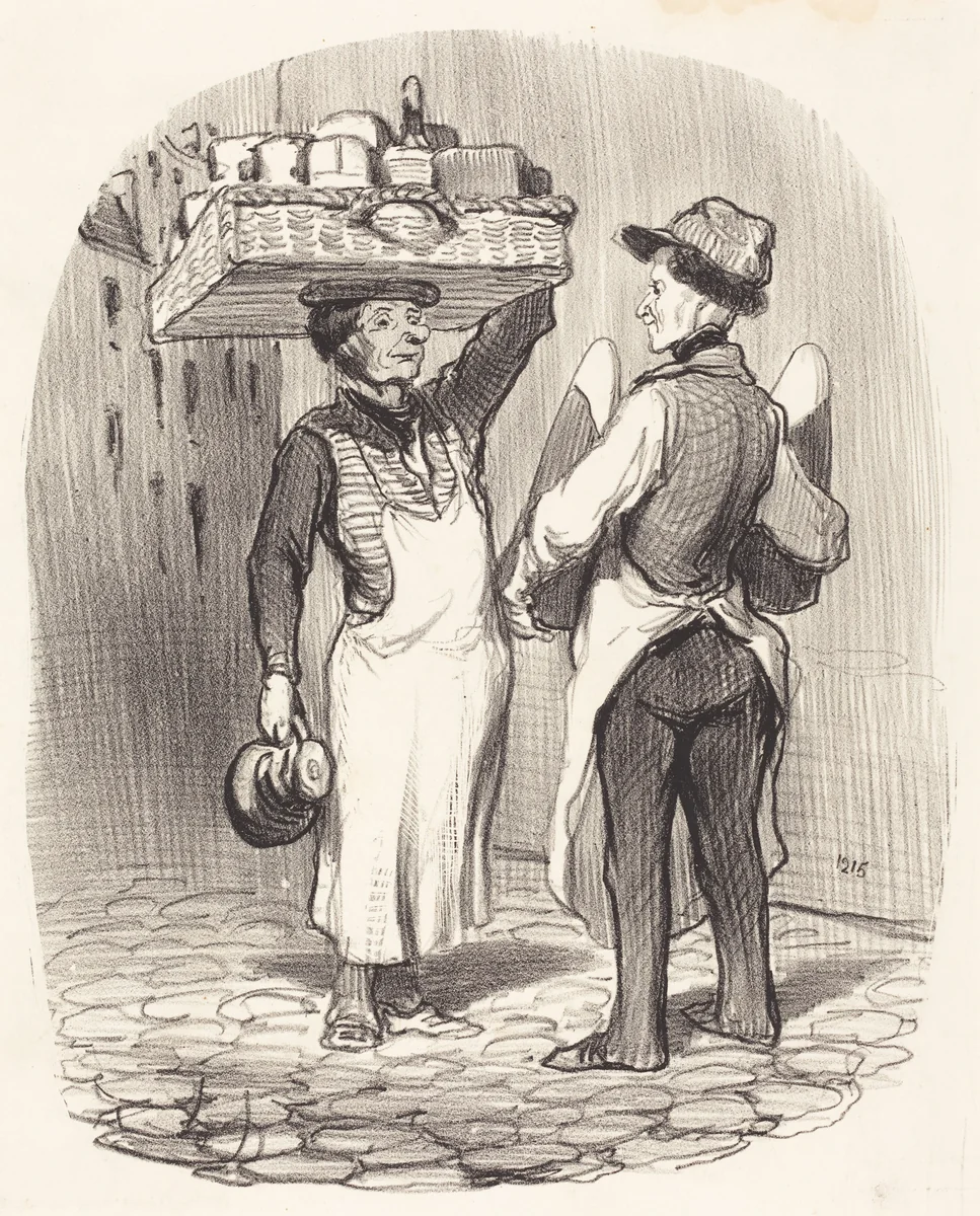 Des chargés d'affaires by Honoré Daumier, print, 1848