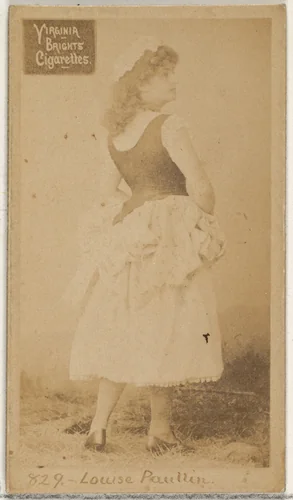 Card 829, Louise Paullin, from the Actors and Actresses series (N45, Type 2) for Virginia Brights Cigarettes by Allen & Ginter, photograph, 1885-1891