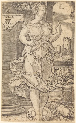 Luna by Heinrich Aldegrever, print, 1502-1561