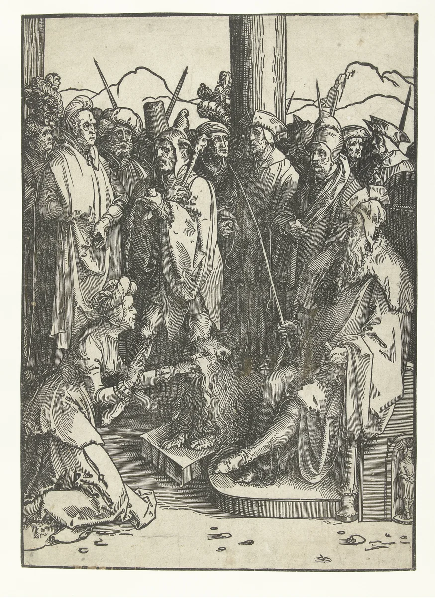 De mond der waarheid by Lucas van Leyden, print, 1512-1516