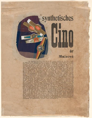 Synthetic Cinema of Painting (Synthetisches Cino der Malerei) by Raoul Hausmann, drawing, 1918