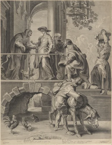 The Visitation by Pieter de Jode II, print, 1625-1674