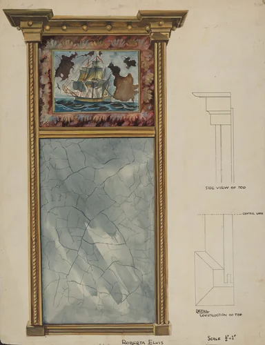 Mirror by Roberta Elvis, index of american design, 1941