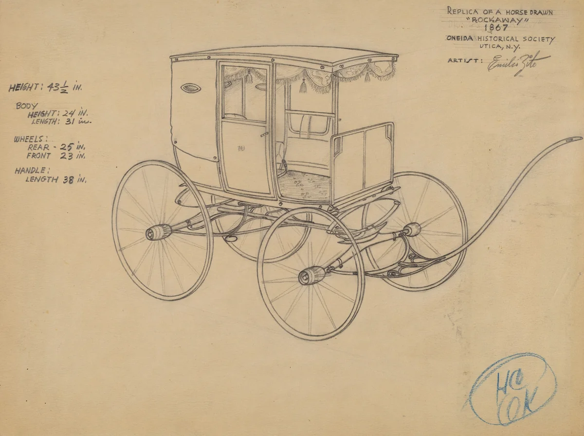 Replica of a Carriage by Emilio Zito, index of american design, 1940
