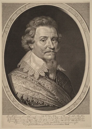 Ernest Casimir, Count of Nassau-Dietz by Willem Jacobsz Delff; Michiel van Miereveld, print, 1628
