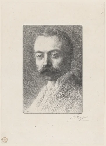 Portrait Head of Edward D. Adams by Alphonse Legros, print, 1892
