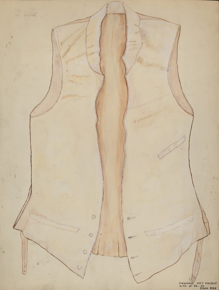 Wedding Vest by Edna Crenshaw Rex, index of american design, 1935-1942