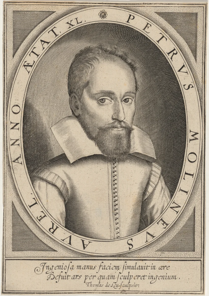 Petrus Molineus by Thomas de Leu, print, 1560-1620