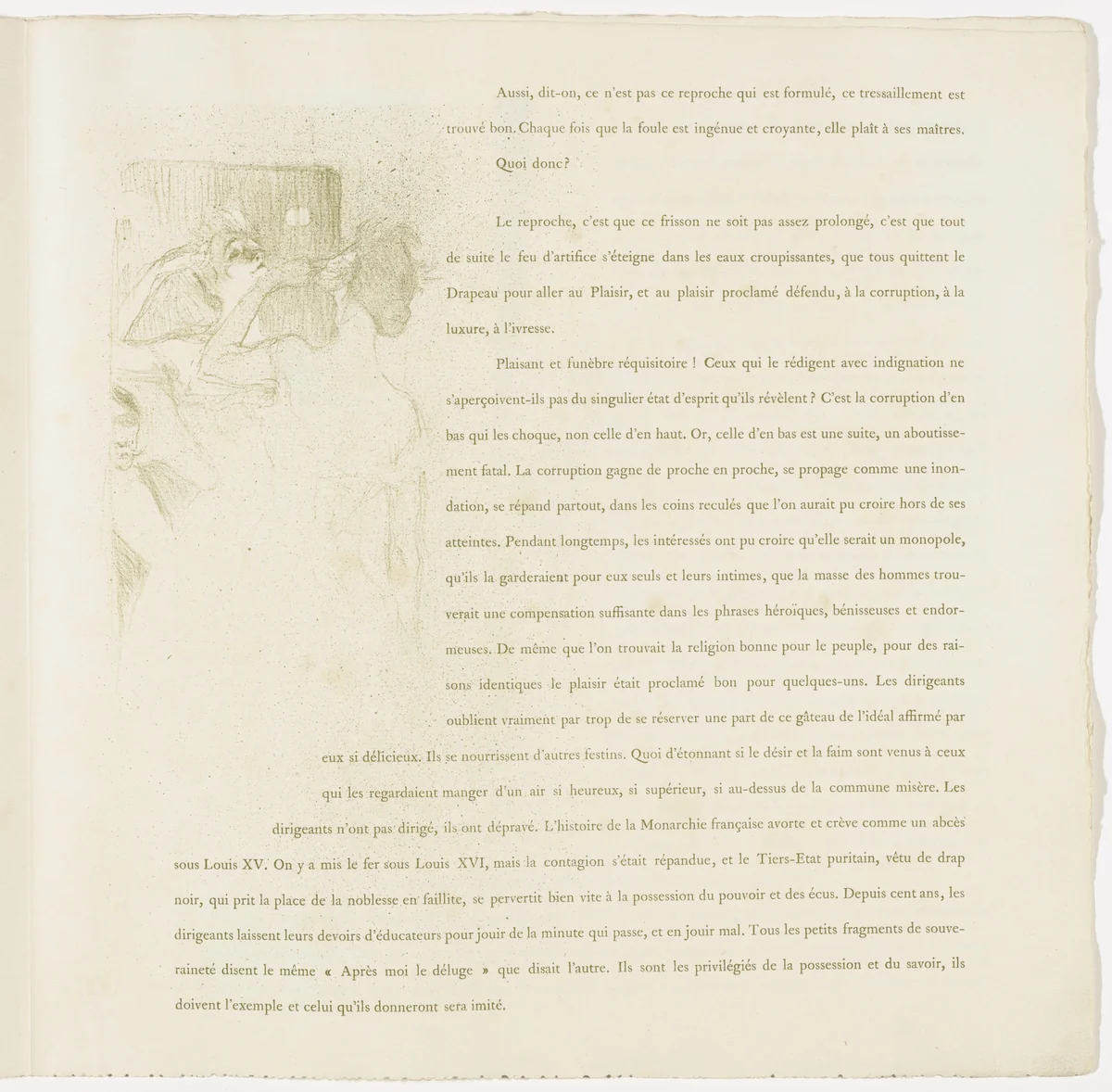 Plate 13 (in-text plate, folio 16) from Yvette Guilbert by Henri de Toulouse-Lautrec, illustrated book, 1894