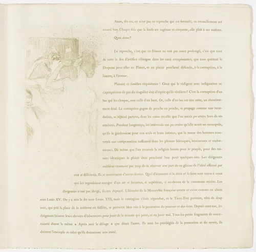 Plate 13 (in-text plate, folio 16) from Yvette Guilbert by Henri de Toulouse-Lautrec, illustrated book, 1894