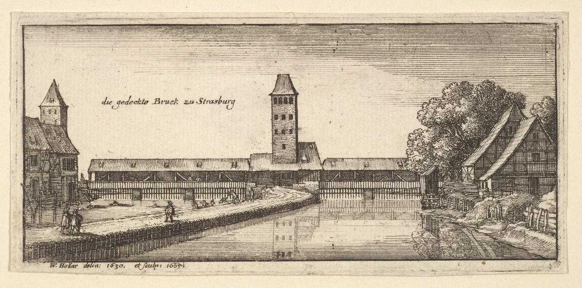 Strasbourg, from "German Views" by Wenceslaus Hollar, print, 1665