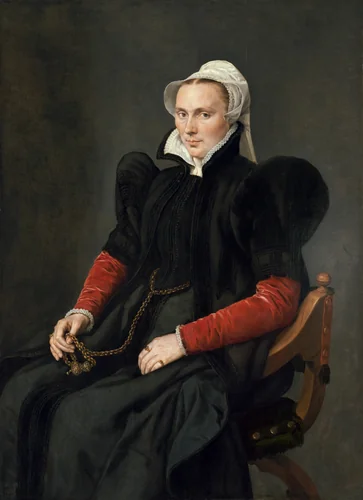 Portrait of a Seated Woman by Antonis Mor, painting, 1560-1570
