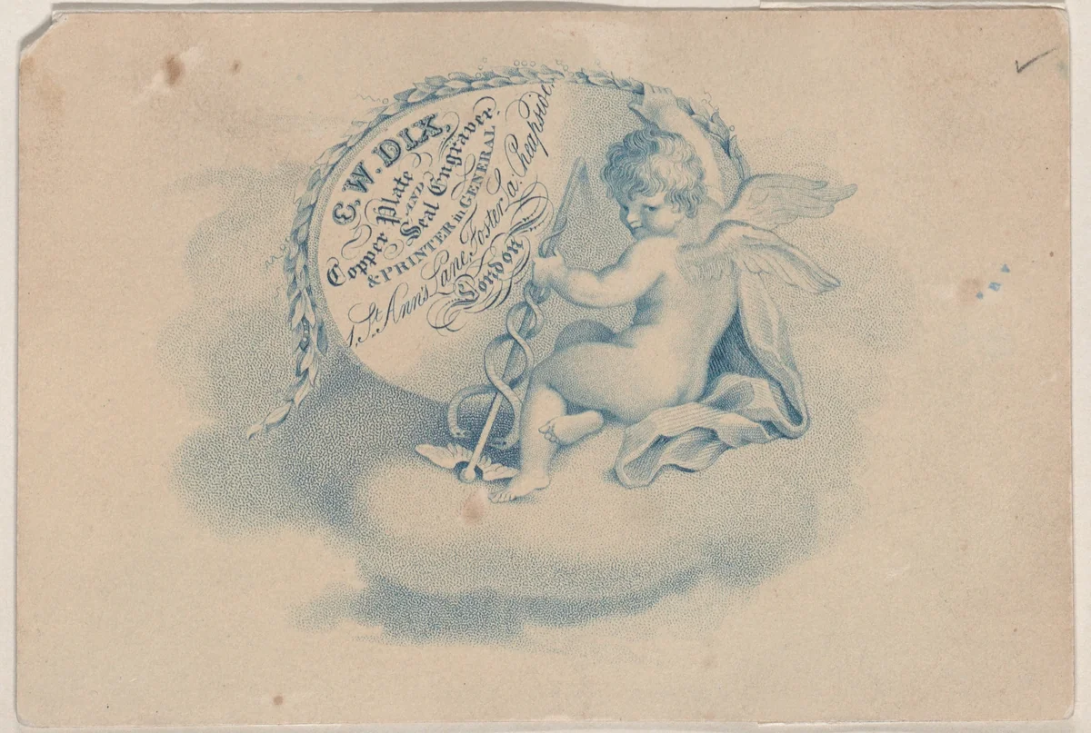 Trade card for C.W. Dix, Printer and Engraver by anonymous, print, 1800-1900