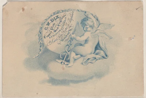 Trade card for C.W. Dix, Printer and Engraver by anonymous, print, 1800-1900