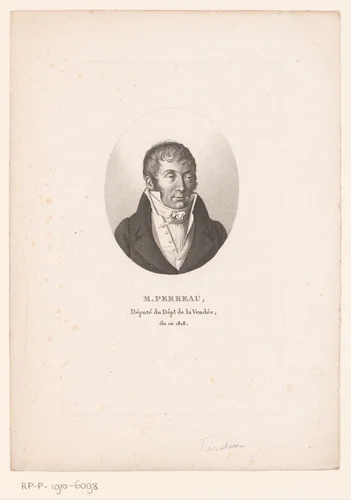Portret van Louis Perreau du Magné by Ambroise Tardieu, print, 1820-1821