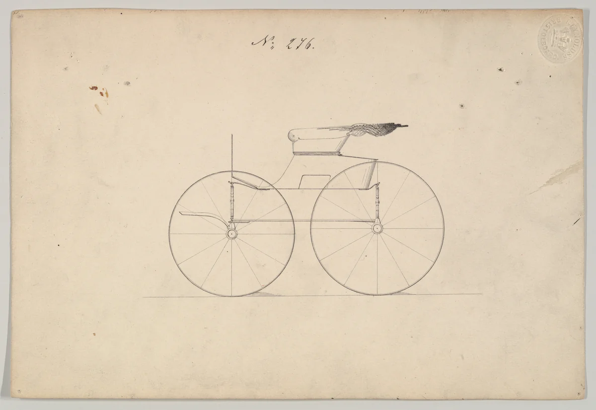 Wagon #276 by Brewster & Co., drawing, 1860-1870