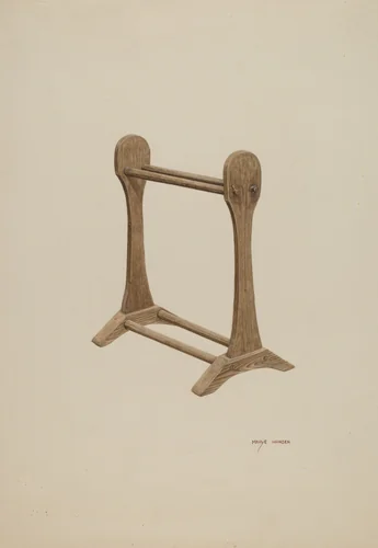 Drying Rack by Mary Hansen, index of american design, 1940