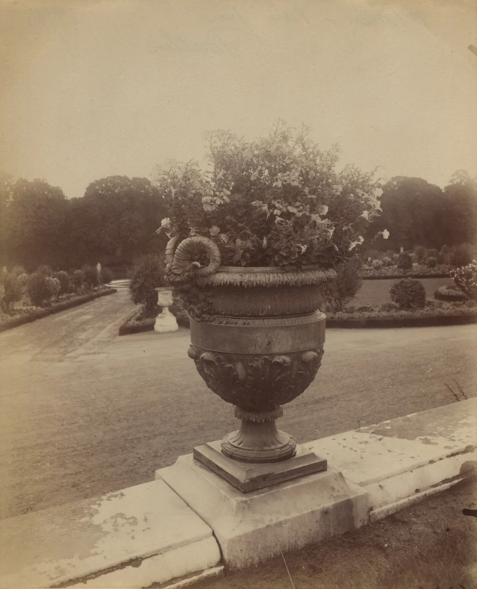 Versailles, vase par Ballin by Eugène Atget, photograph, 1902