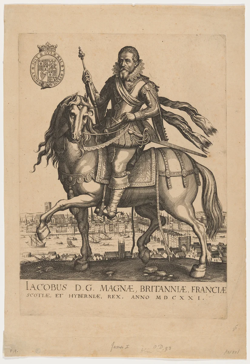 James I on Horseback by Unknown 19th Century, print, 1800-1899