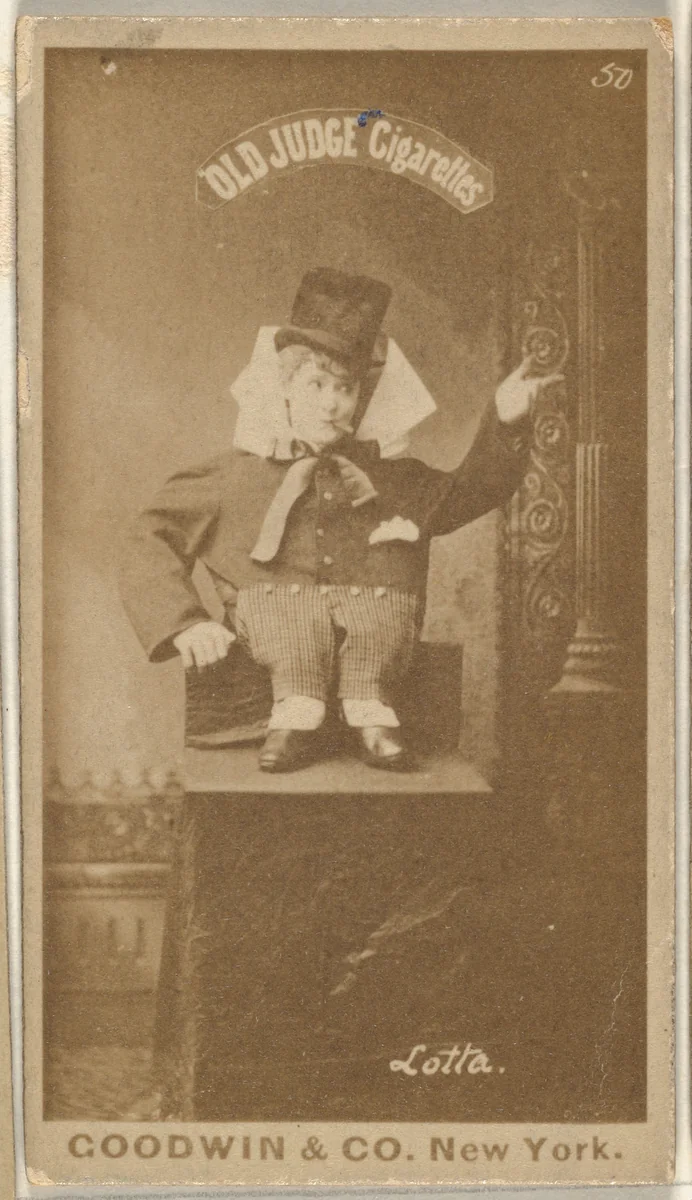 Lotta, from the Actors and Actresses series (N171) for Old Judge Cigarettes by Goodwin & Company, photograph, 1886-1890
