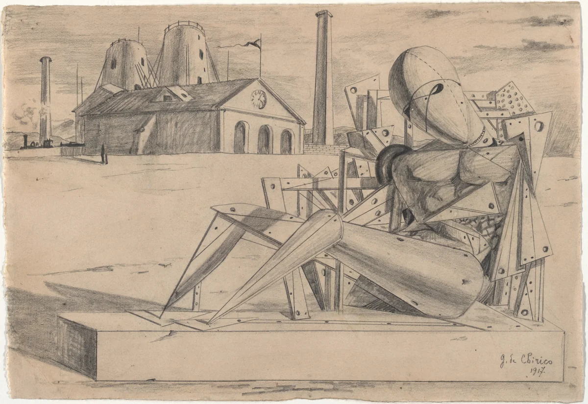 Solitude by Giorgio de Chirico, drawing, 1917