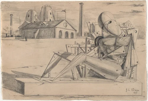 Solitude by Giorgio de Chirico, drawing, 1917