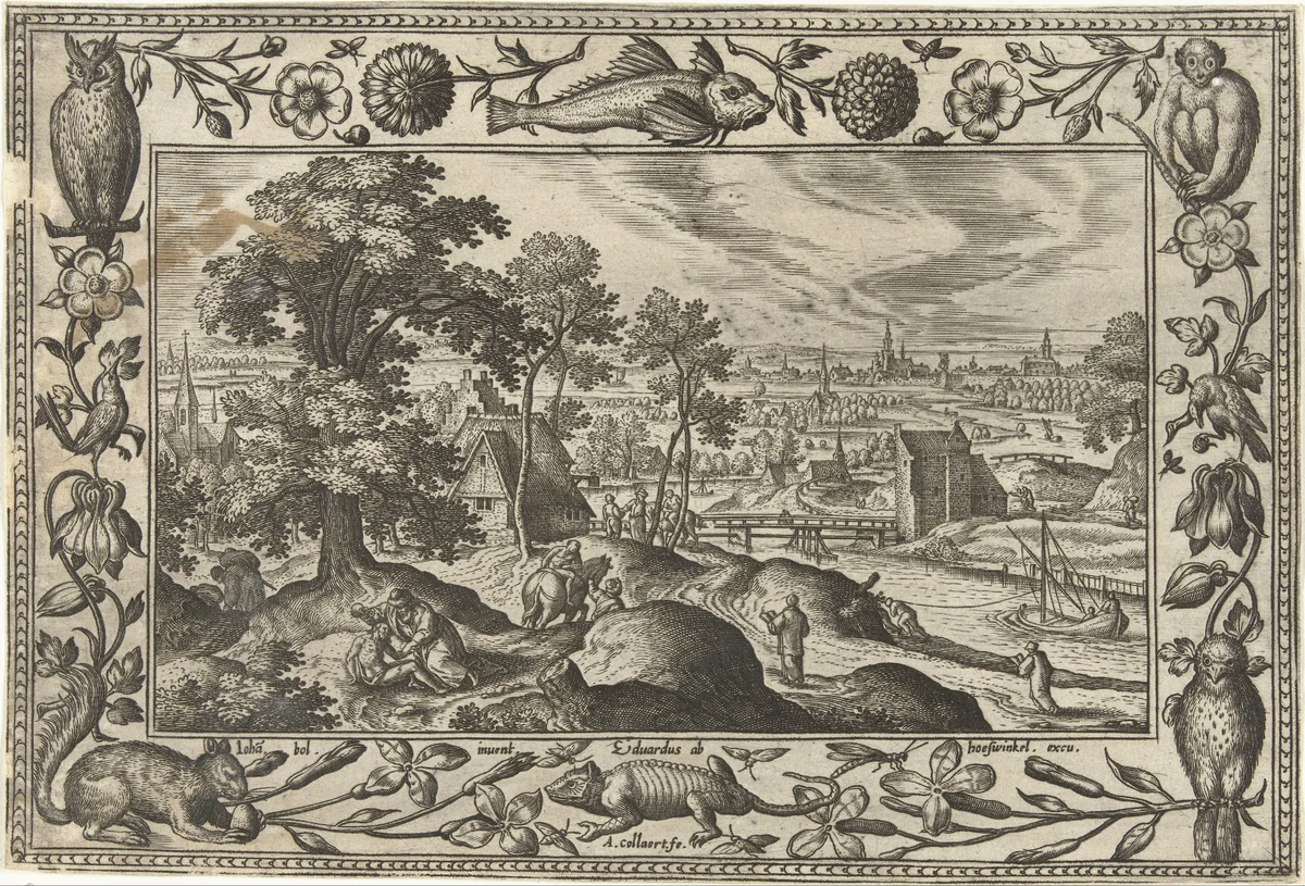 Parabel van de Barmhartige Samaritaan by Unknown, print, 1582-1586