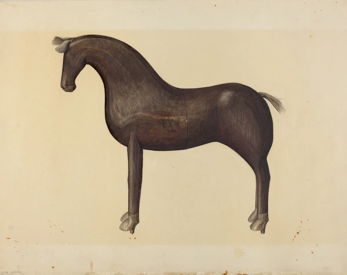 Toy Horse by Mina Lowry, index of american design, 1935-1942