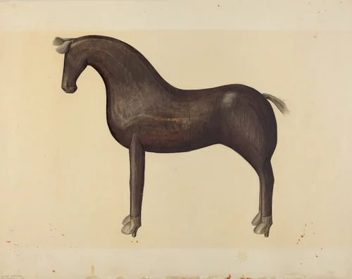 Toy Horse by Mina Lowry, index of american design, 1935-1942