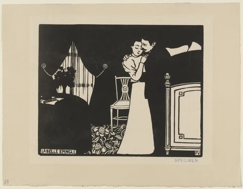 The Fine Pin (La Belle epingle) from Intimacies (Intimités) by Félix Vallotton, print, 1897