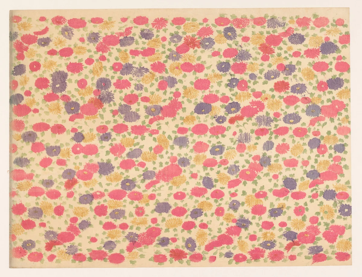 Strooipatroon van bloemen by anonymous, other, 1860-1930