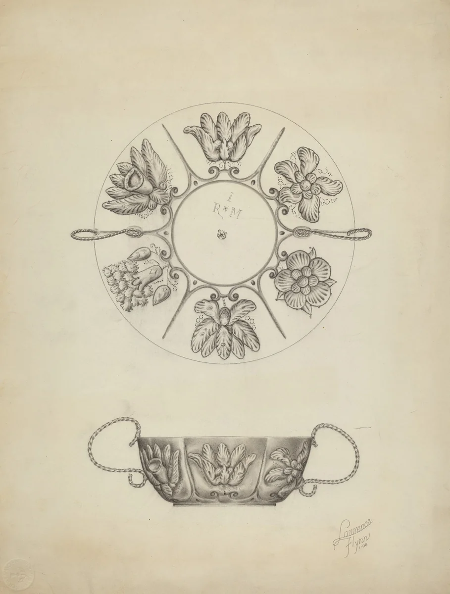 Silver Bowl by Lawrence Flynn, index of american design, 1938