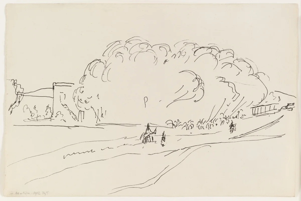 Paysage près de Tanger by Henri Matisse, drawing, 1912