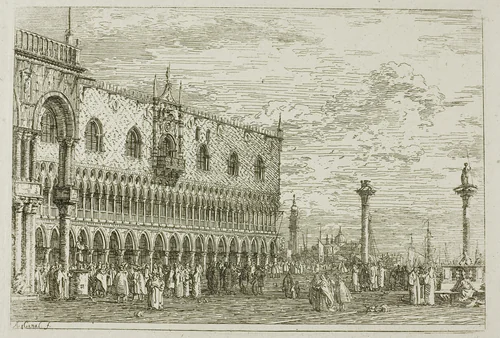 la Piera del Band V, from Vedute by Canaletto, print, 1735-1744
