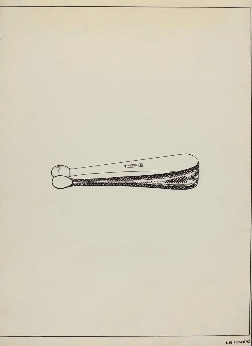 Silver Sugar Tongs by John R. Towers, index of american design, 1936