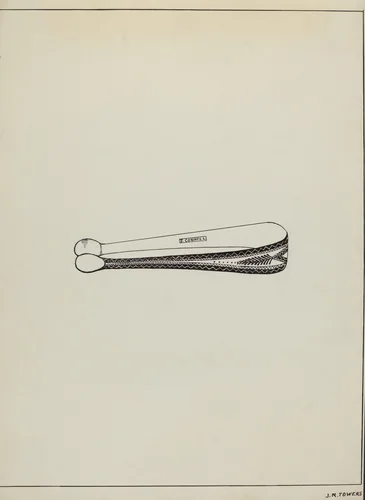 Silver Sugar Tongs by John R. Towers, index of american design, 1936
