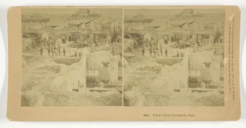Excavation Pompeii, Italy by B. W. Kilburn, photograph, 1891