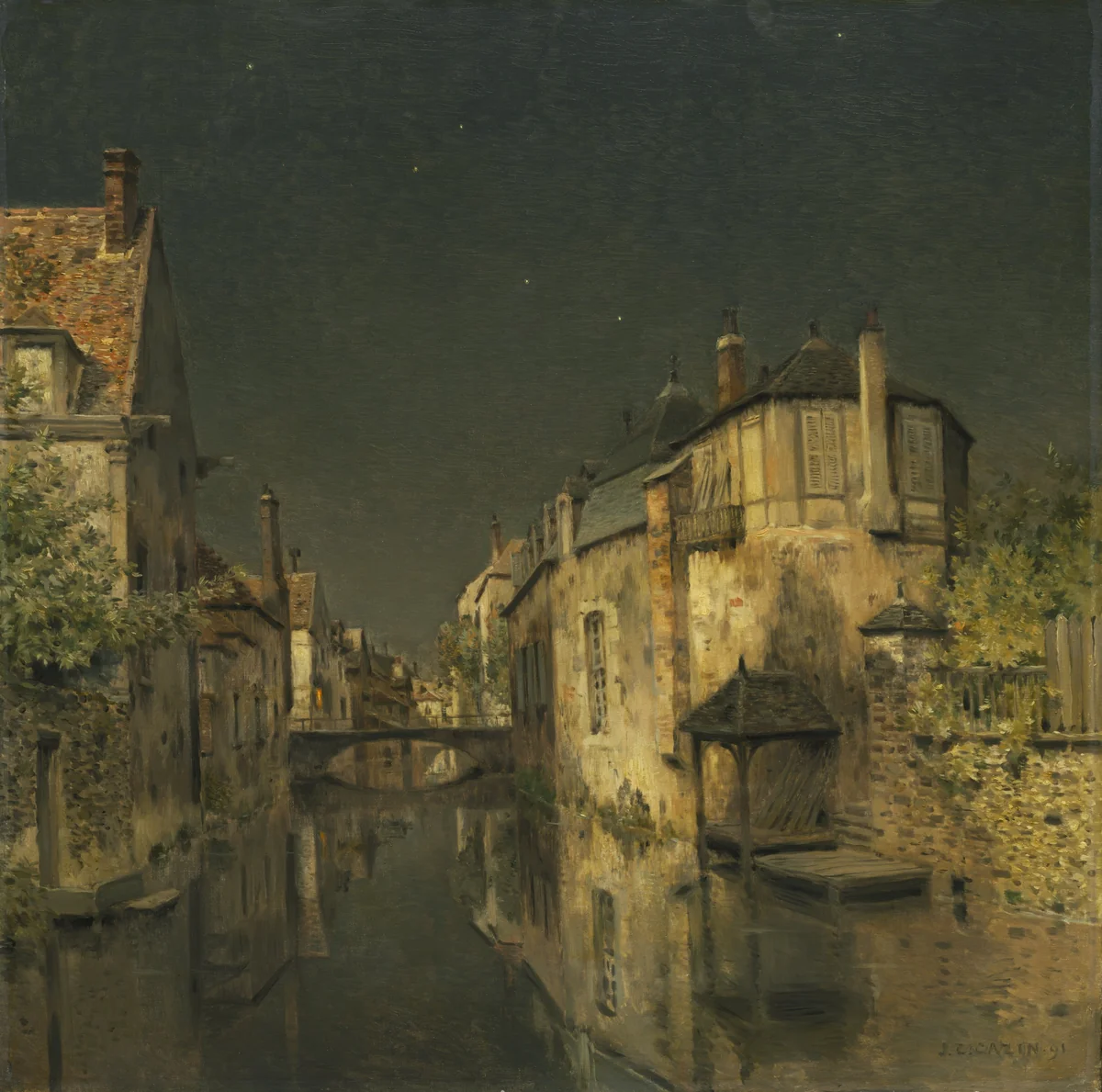 Midnight by Jean-Charles Cazin, painting, 1891