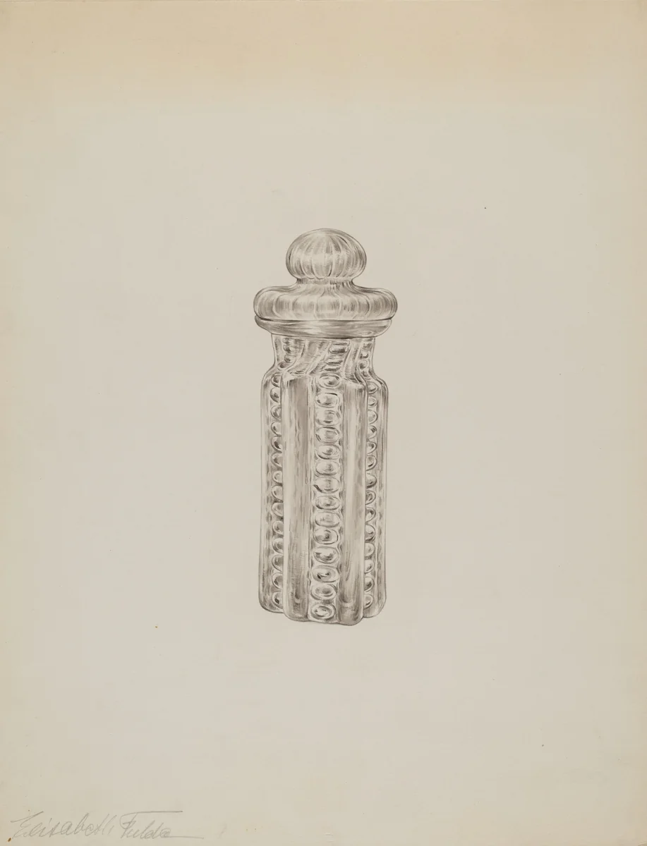 Mustard Pot by Elisabeth Fulda, index of american design, 1939