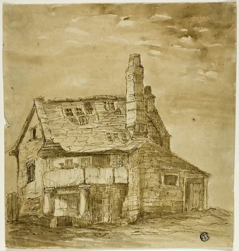 Old Farmhouse by Unknown Artist, drawing, 1700-1799