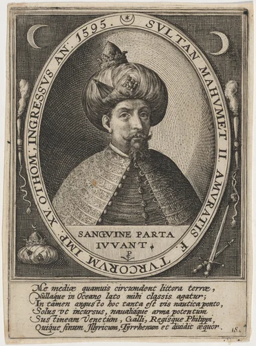 Mehmed II, Sultan of Turkey by Crispijn van de Passe I, print, 1595