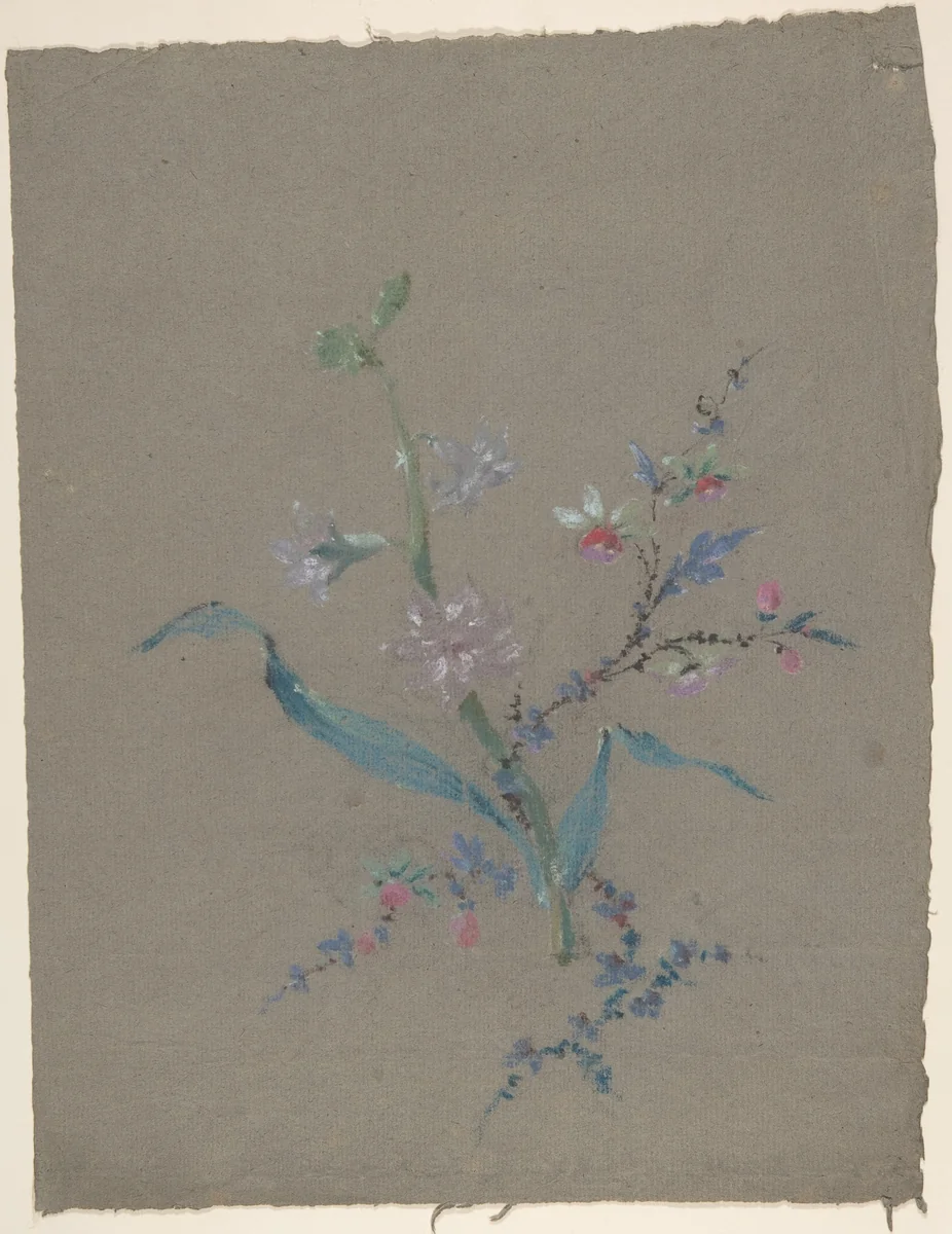 Floral Design by Jean François Bony, drawing, 1775-1825