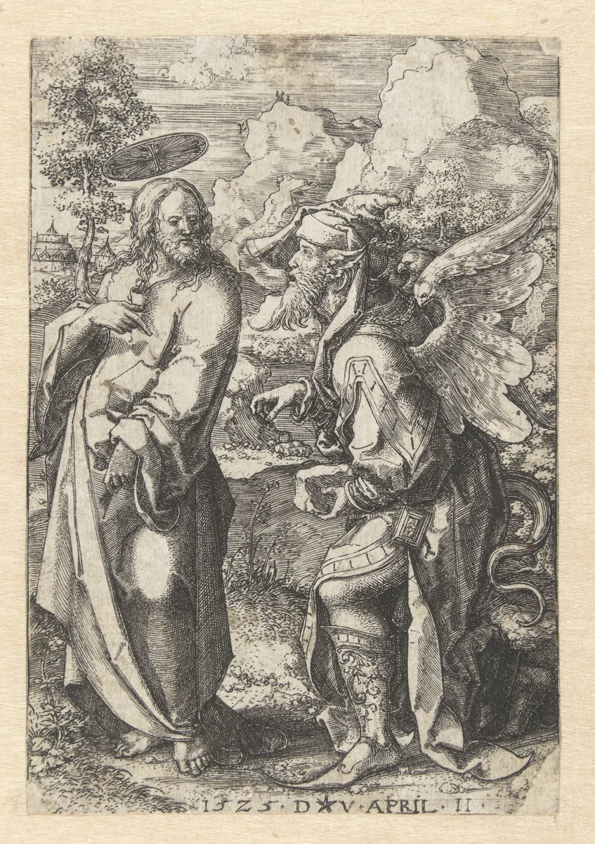 Verzoeking van Christus by Unknown, print, 1525