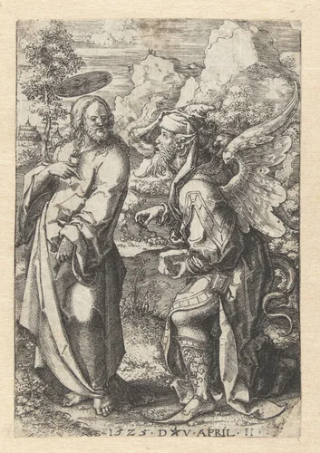 Verzoeking van Christus by Unknown, print, 1525